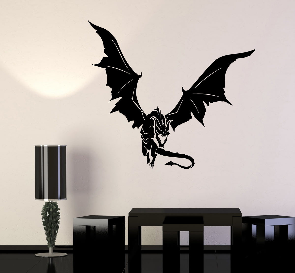 Wall Decal Dragon Tale Fantasy Monster Flying Vinyl Sticker (ed1998 ...