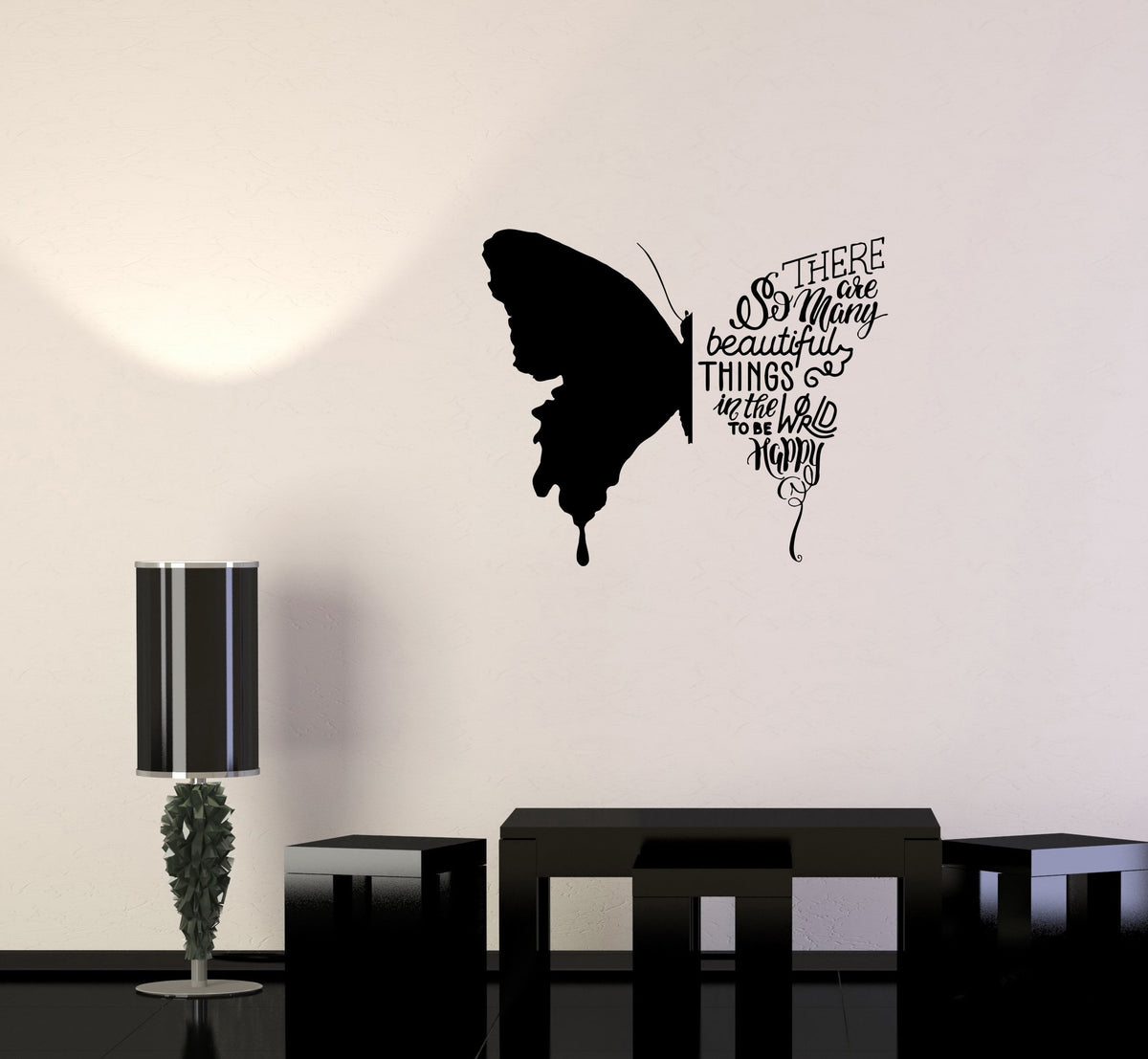 Wall Decal Butterfly Phrases Words Beautiful Quote Vinyl Sticker Uniqu — Wallstickers4you 