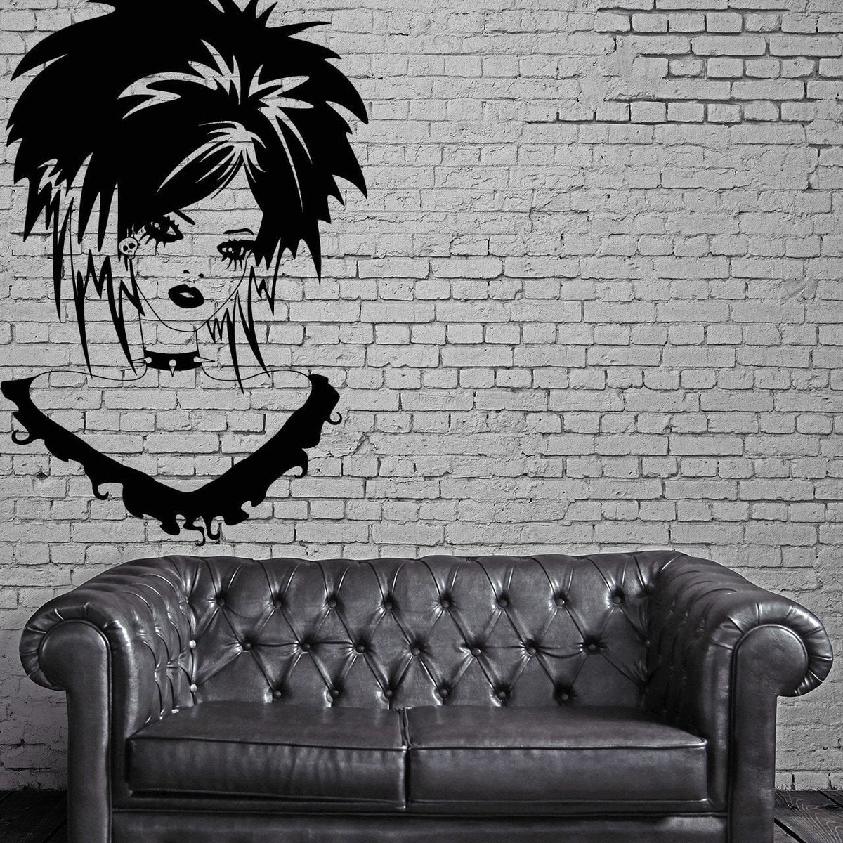 Teen Girl Vinyl Decal Gothic Sexy Beautiful Hairstyle Wall Stickers Un — Wallstickers4you 