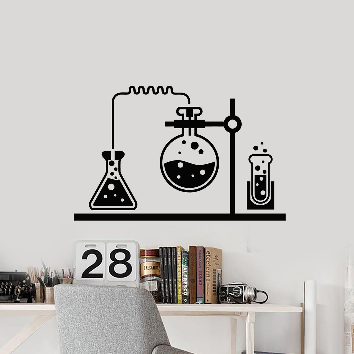 Vinyl Wall Decal Chemical Lab Science Chemistry School Interior Sticke — Wallstickers4you 