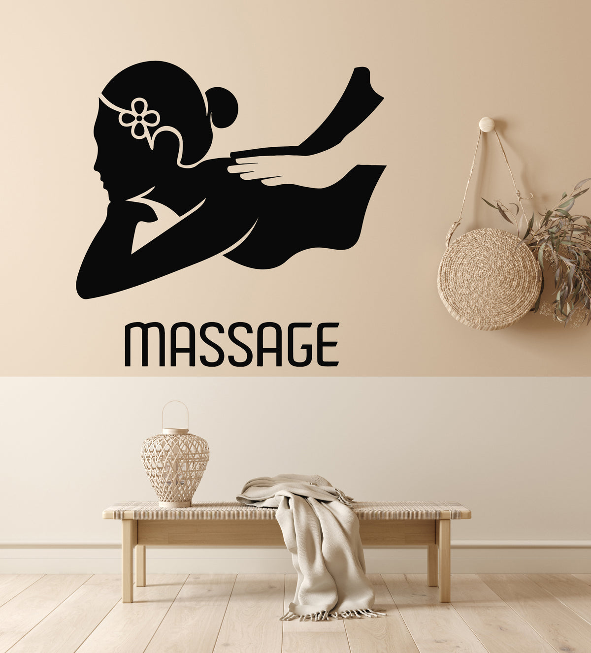 Vinyl Wall Decal Beauty Salon Relax Spa Massage Therapy Interior Stick — Wallstickers4you