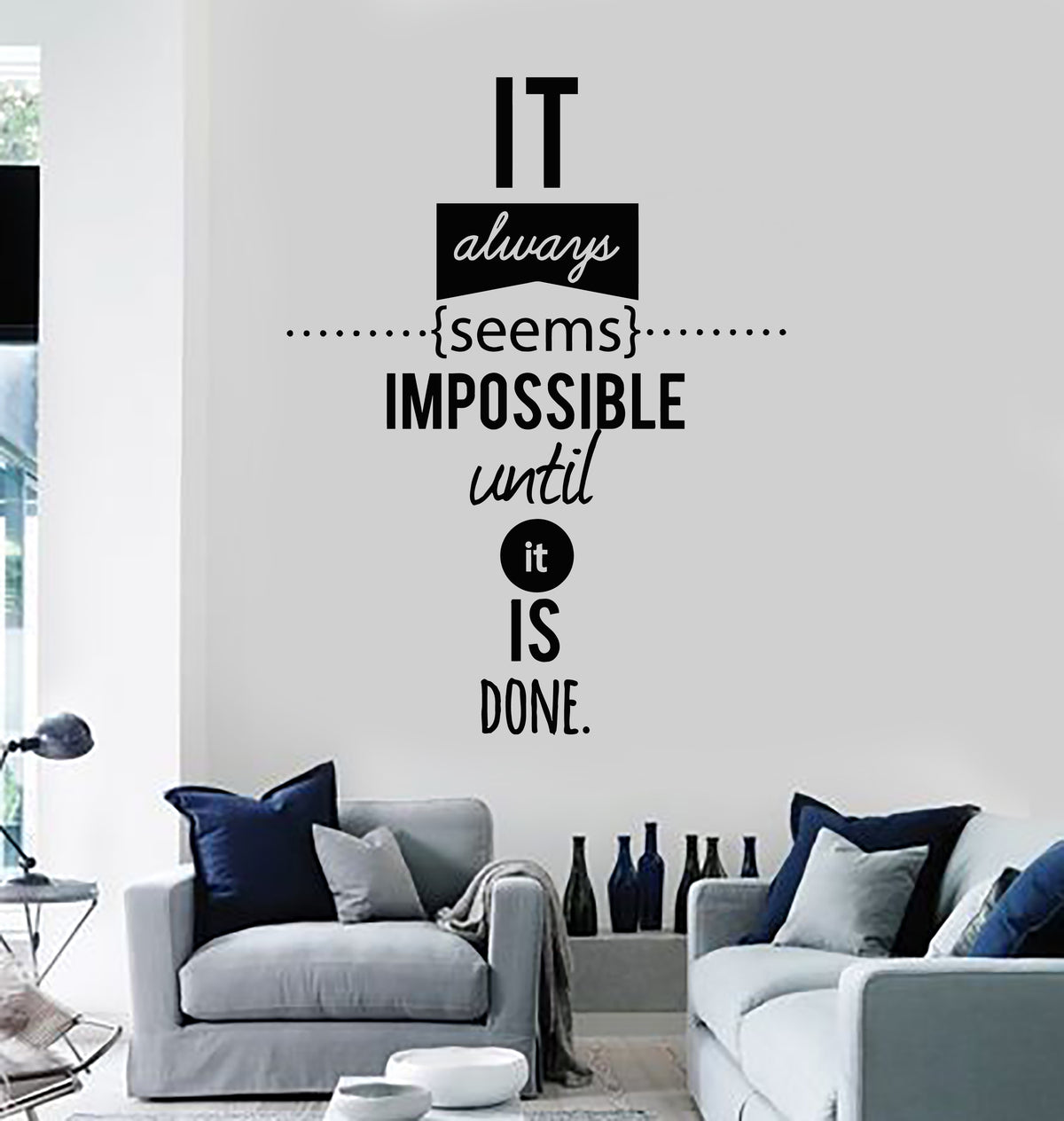 Vinyl Wall Decal Home Motivating Inspiring Quote Phrase Decor Stickers — Wallstickers4you