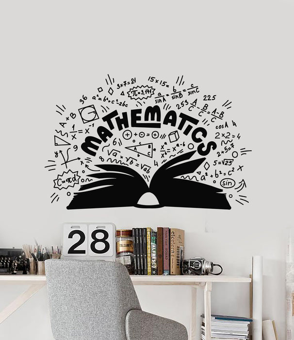 Vinyl Wall Decal Mathematics School Math Symbols Book Teen Room Decor Wallstickers4you