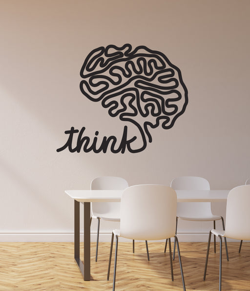 Hanging Lightbulbs and Brain science wall sticker - TenStickers