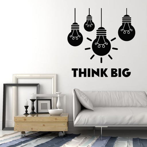 Hanging Lightbulbs and Brain science wall sticker - TenStickers