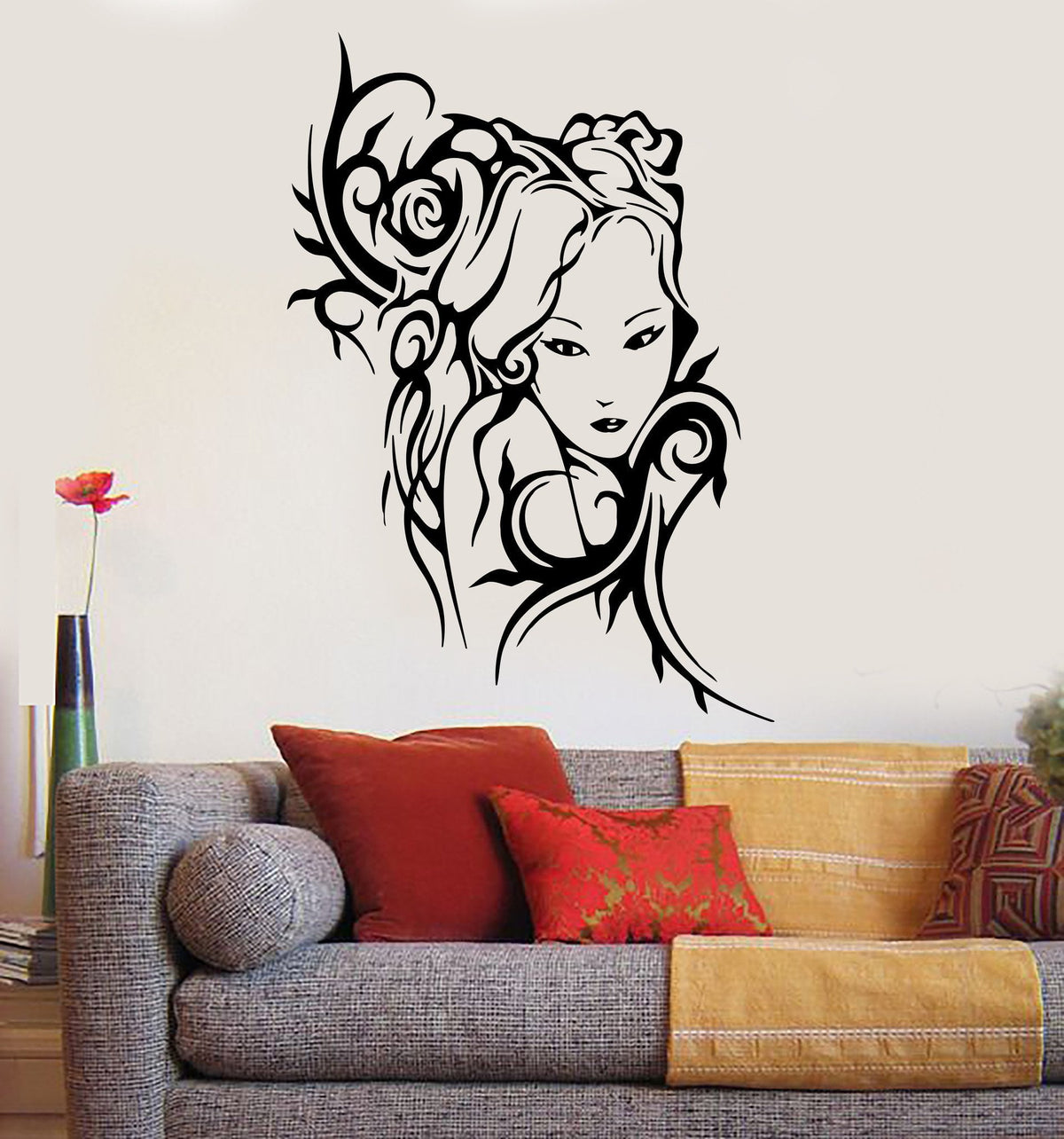 Wall Stickers Vinyl Decal Sexy Asian Woman Girl Oriental Decor Unique ...