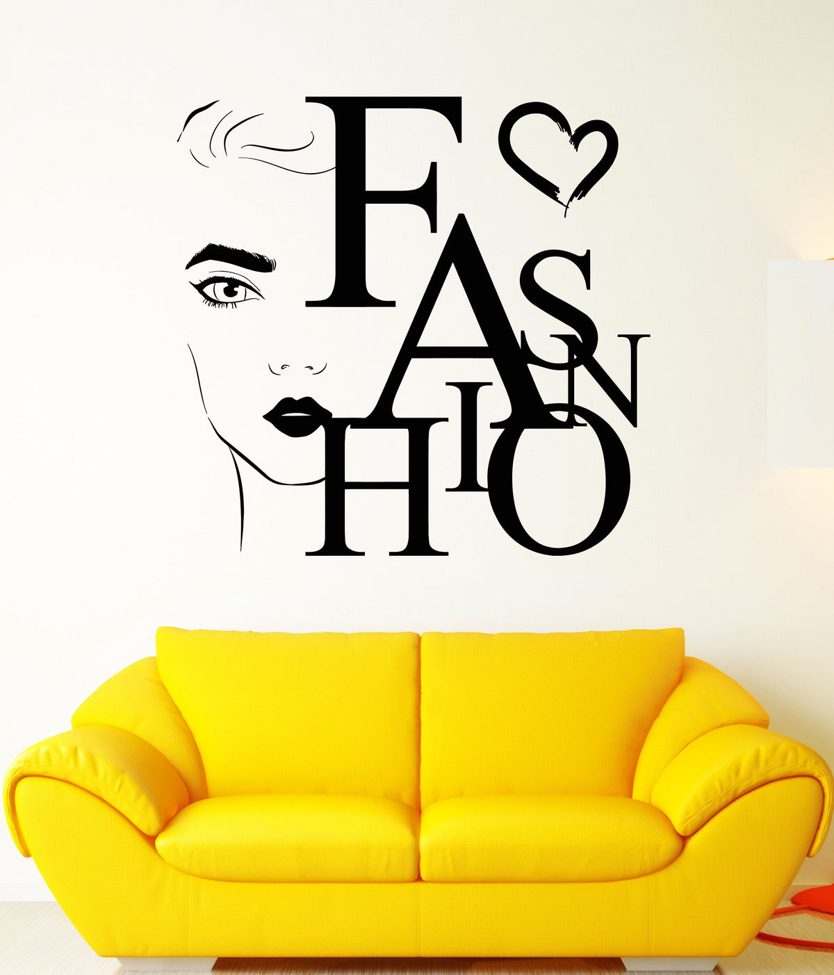 Vinyl Wall Decal Beauty Fashion Word Girl Face Salon Makeup Stickers U — Wallstickers4you 