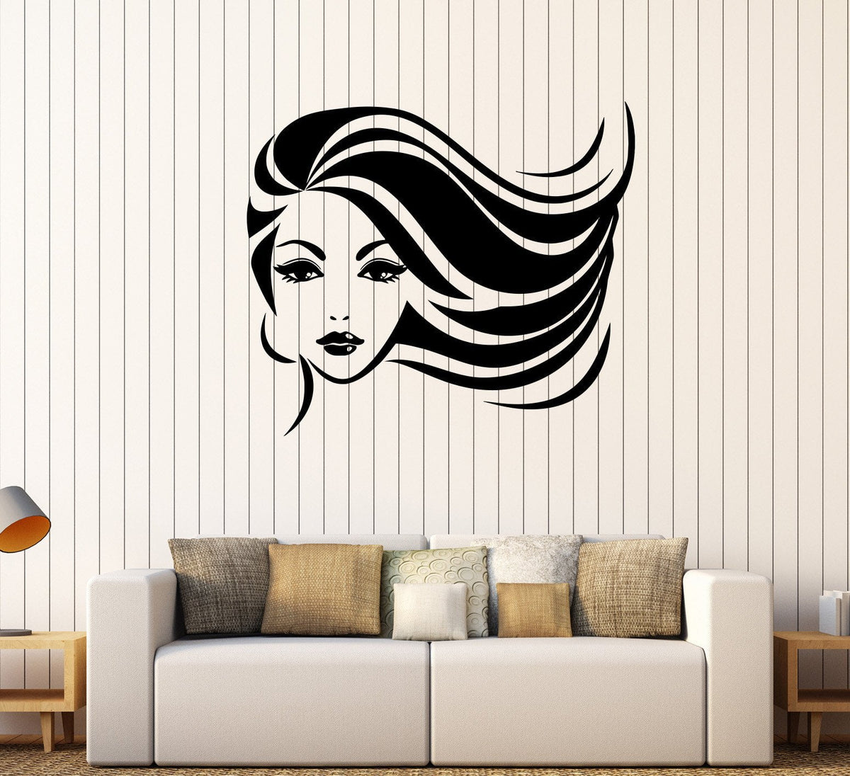 Vinyl Wall Decal Beauty Spa Salon Pretty Woman Hair Barbershop Sticker — Wallstickers4you 3957