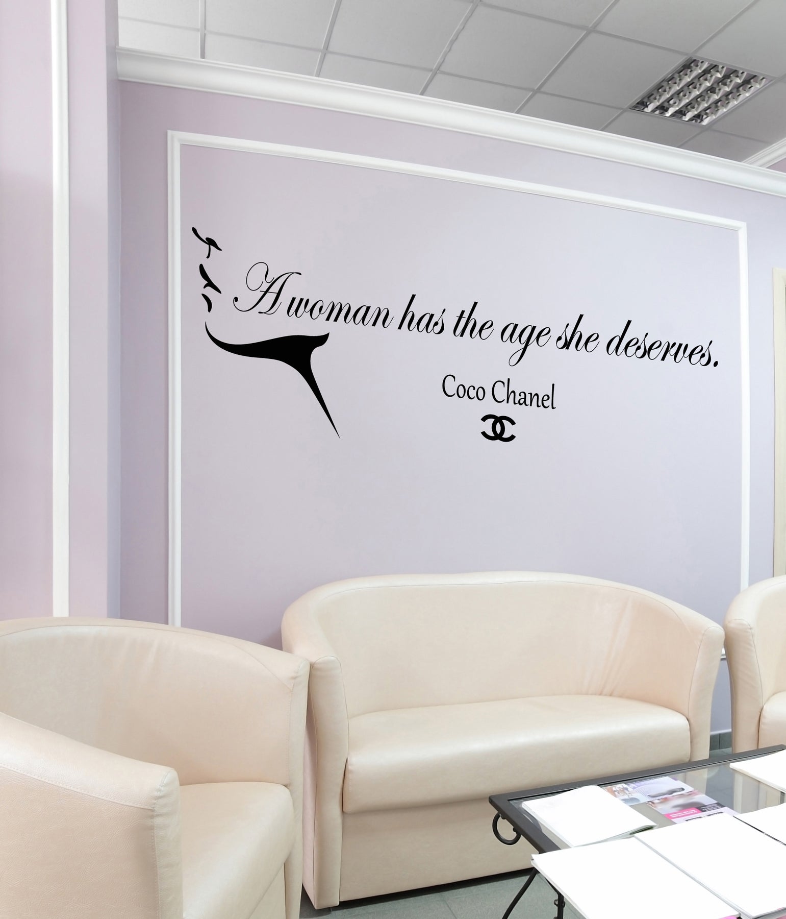 Vinyl Wall Decal Stickers Motivation Quote Coco Chanel Woman Beauty Sa —  Wallstickers4you