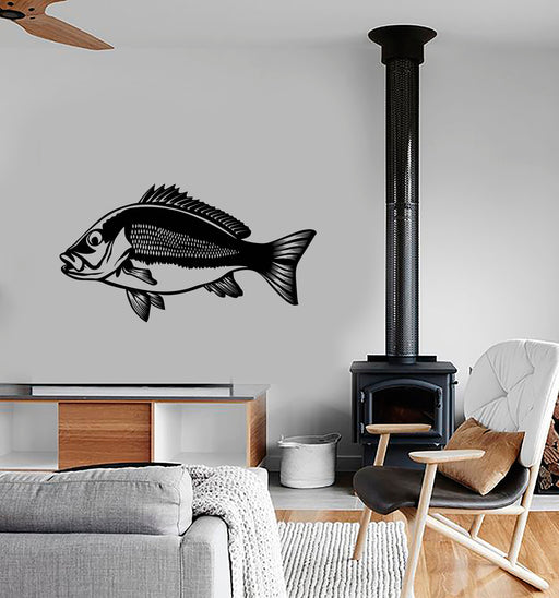 Vinyl Wall Decal Fishing Rod Club Gift For Fisherman Stickers