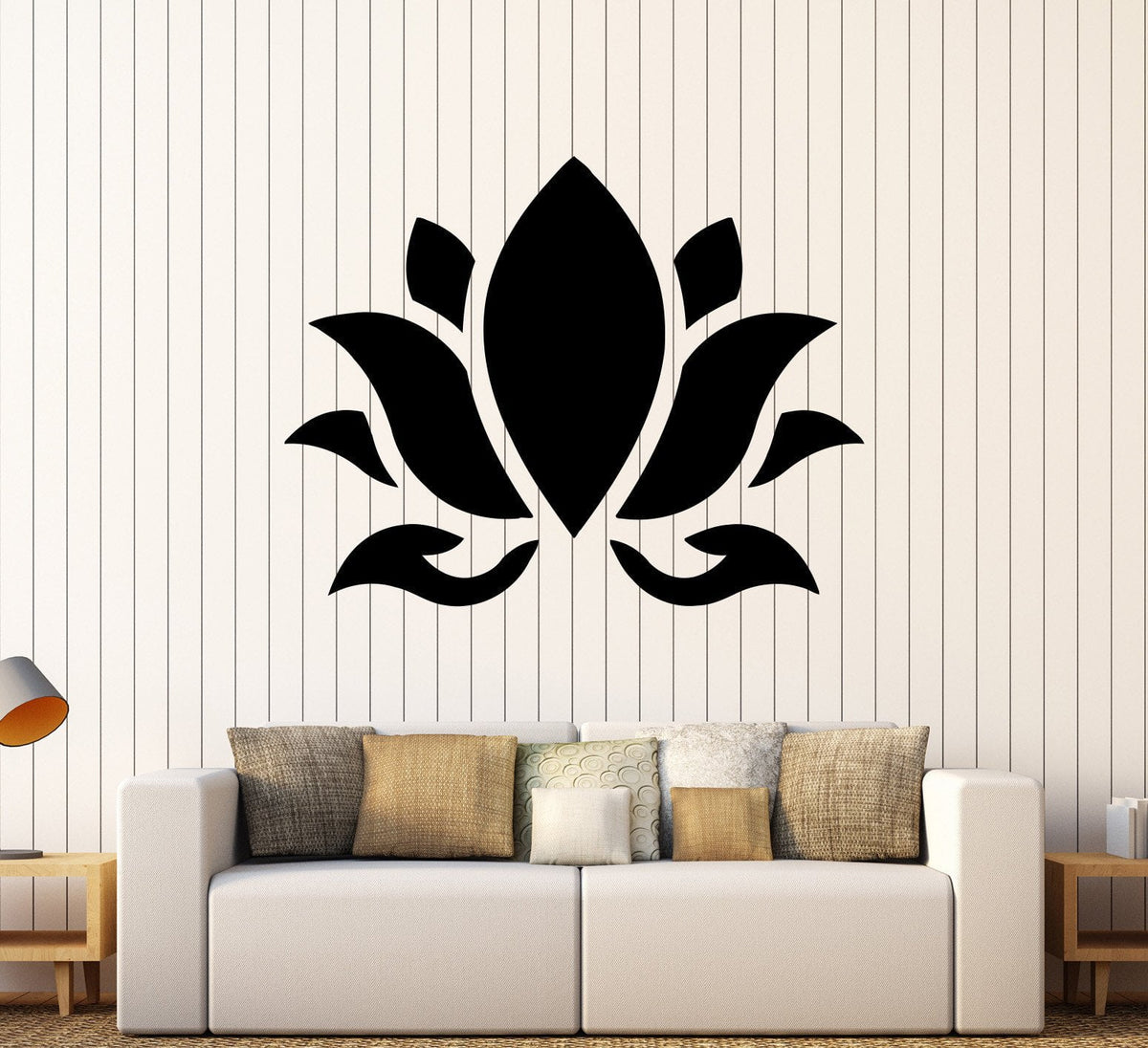 Vinyl Wall Decal Lotus Flower Buddhism Hinduism Yoga Stickers Unique G ...