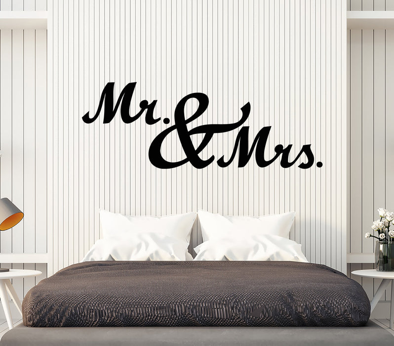 Vinyl Wall Decal Love Romance Mr And Mrs Bedroom Decor Stickers 2291ig