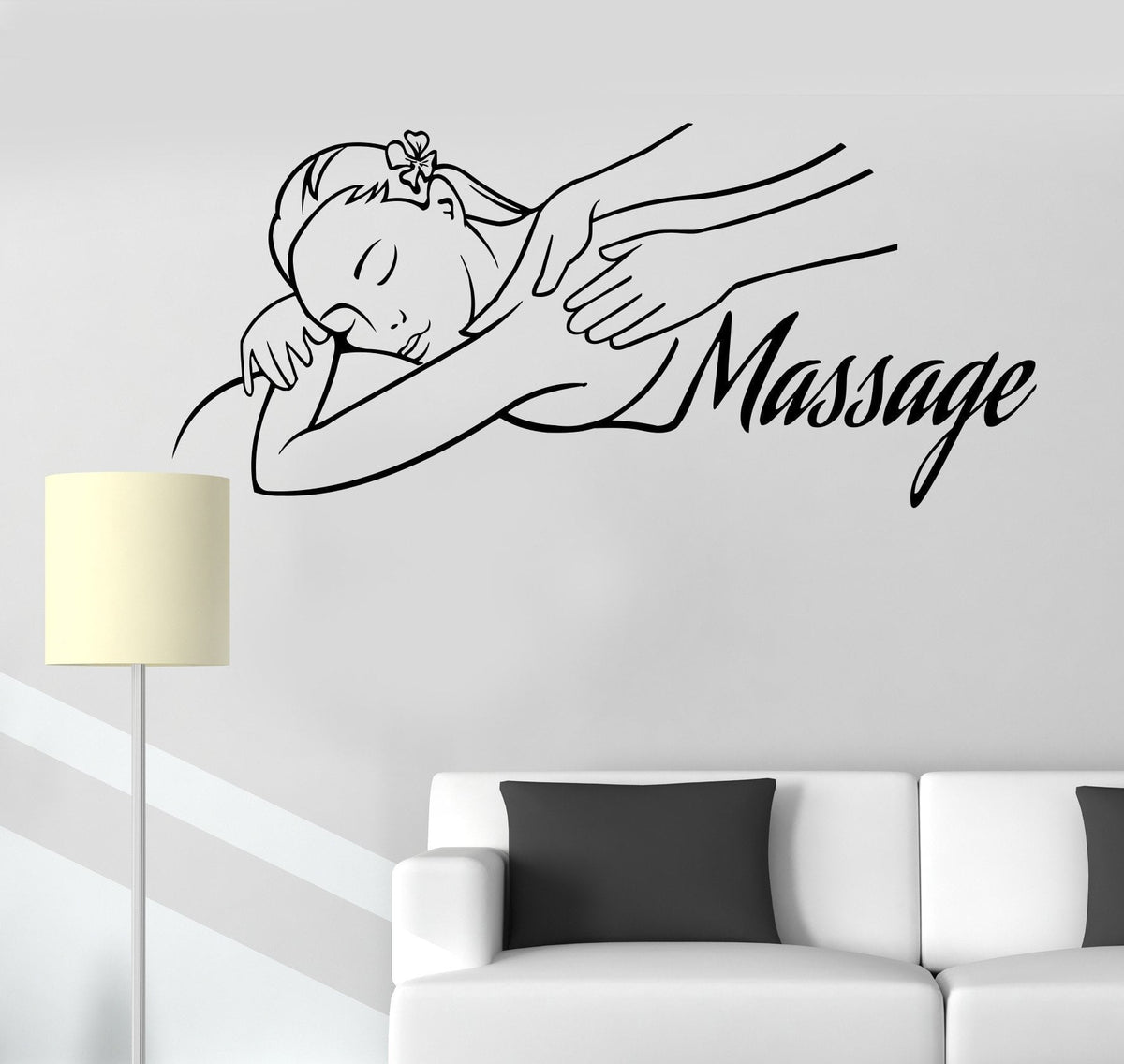 Vinyl Wall Decal Massage Room Spa Woman Relax Beauty Stickers Unique G — Wallstickers4you 