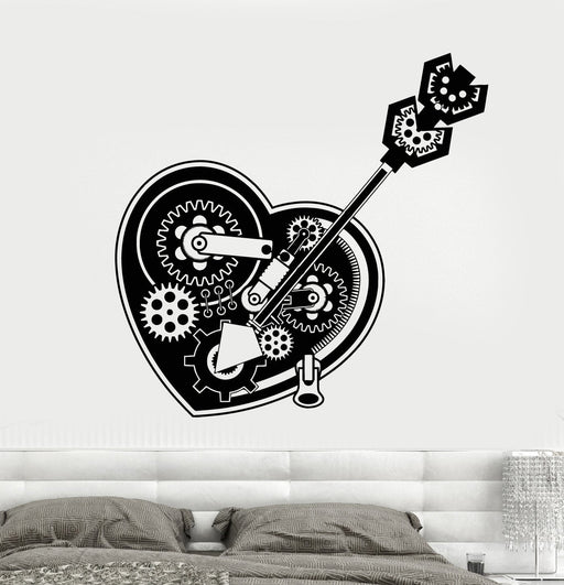 Wall Sticker Vinyl Decal Steampunk Mechanical Heart Motor Engine