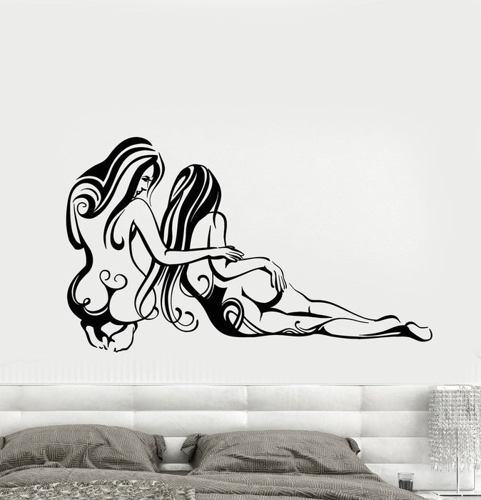 Vinyl Wall Decal Sexy Women Abstract Naked Back Girls Stickers Unique Gift ...