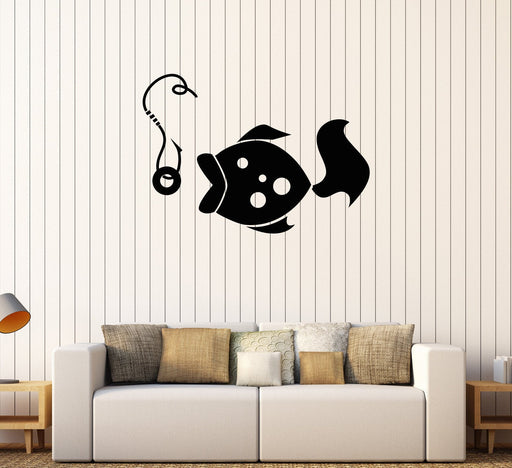 Home Decor Vinyl Wall Decal Big Fish Fishing Club Squid For Fisherman Hobby  Applique Interior Wallpaper 2kn9 - Wall Stickers - AliExpress