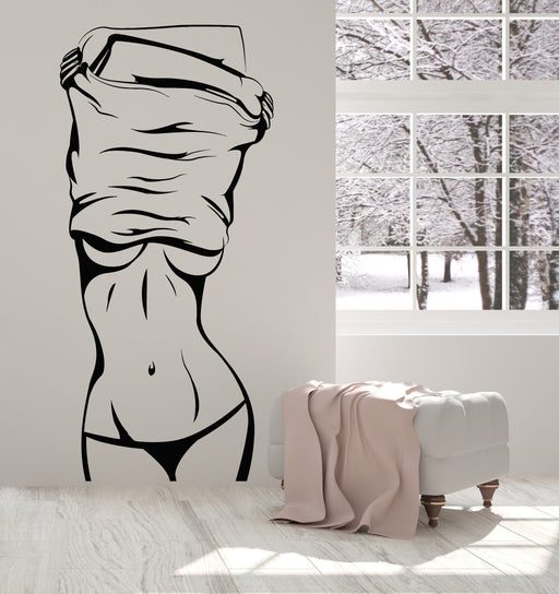 Nude Woman Covering Decal - Sold by Vinyl Disorder