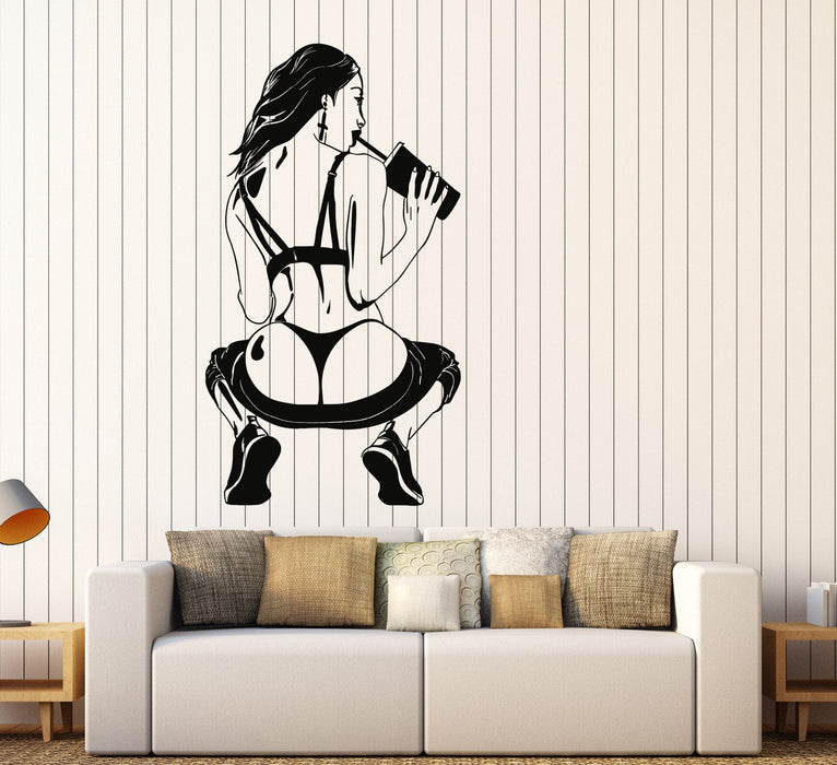 Vinyl Wall Decal Sexy Hot Young Girl Swag Cocktail Teenager Stickers U — Wallstickers4you 4105