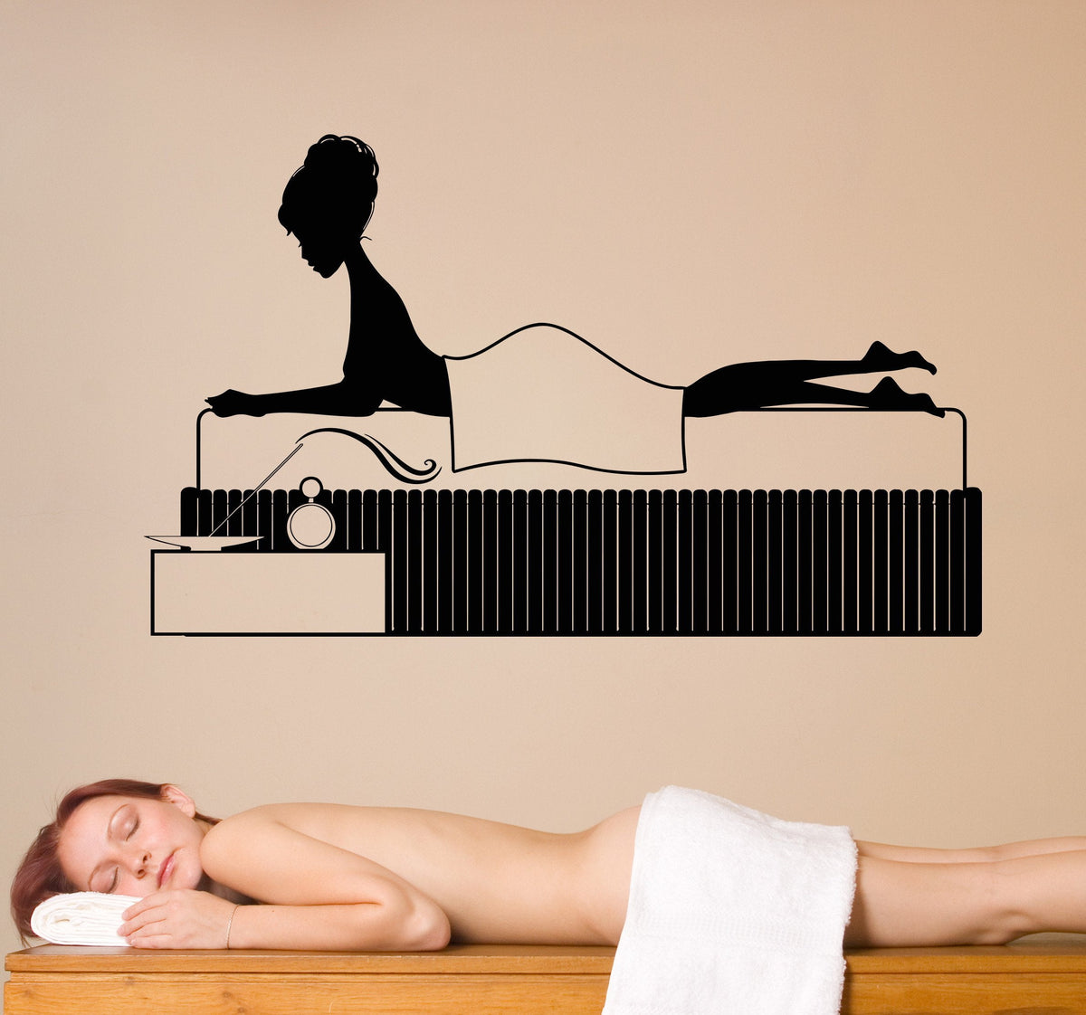 Vinyl Wall Decal Spa Massage Center Woman Beauty Health Stickers Uniqu — Wallstickers4you 