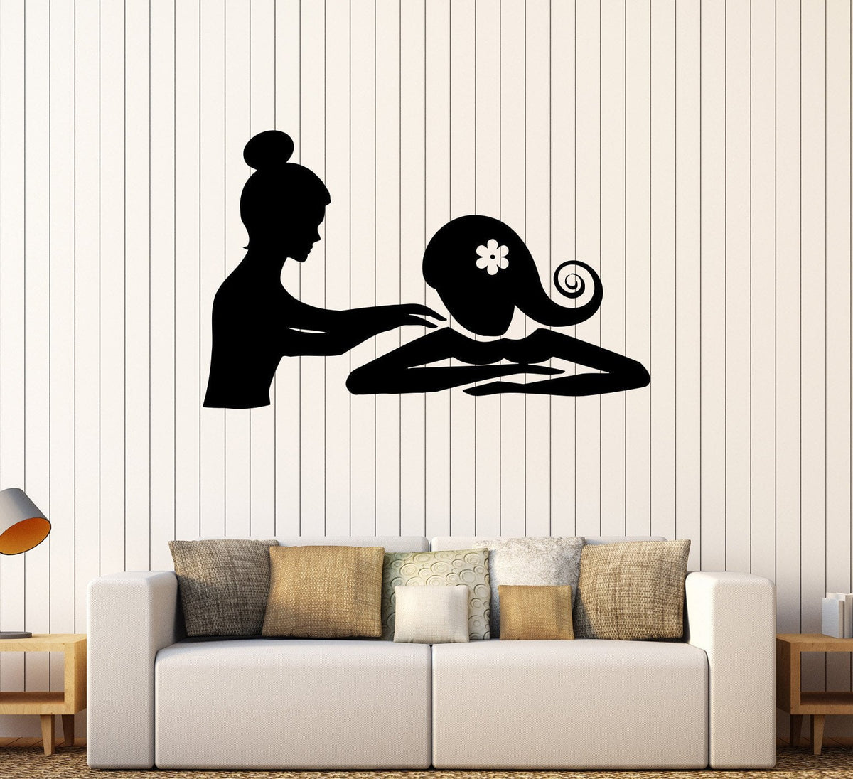 Vinyl Wall Decal Spa Massage Therapy Relax Beauty Woman Stickers Uniqu — Wallstickers4you 