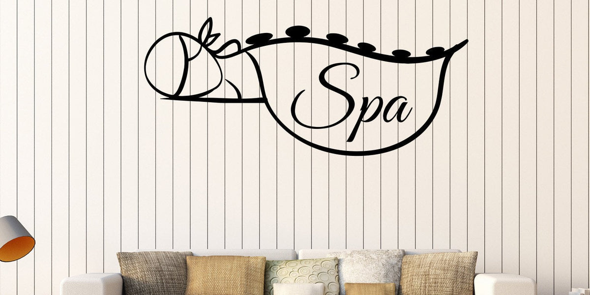 Vinyl Wall Decal Spa Massage Therapy Woman Beauty Salon Stickers Uniqu