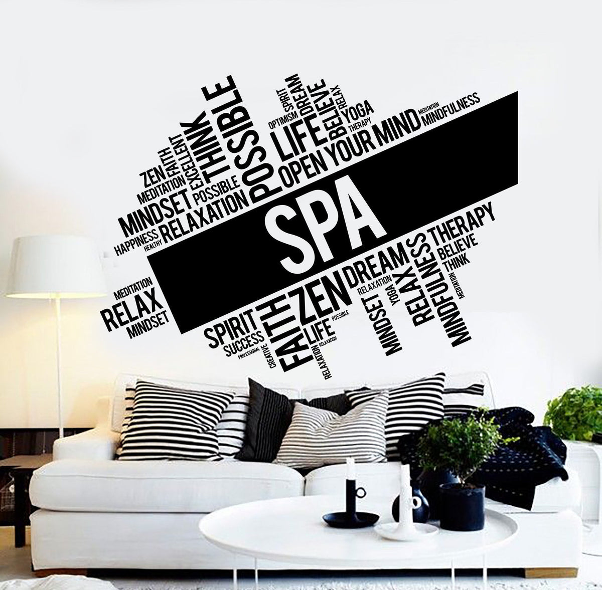 Vinyl Wall Decal Spa Salon Massage Relax Zen Therapy Stickers Unique G