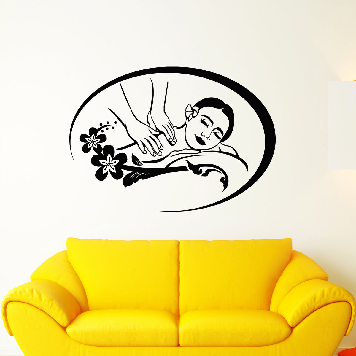 Vinyl Wall Decal Health Beauty Spa Procedure Massage Center Stickers — Wallstickers4you 