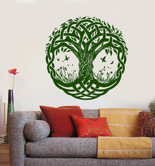 Vinyl Wall Decal Celtic Tree Of Life Symbol Nature Fairies Sun Moon St —  Wallstickers4you