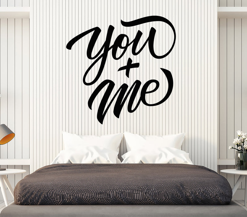 Vinyl Wall Decal Romantic Quote Words You Me Bedroom Decor Stickers 2389ig