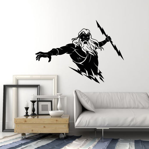 Vinyl Wall Decal Greek Mythology Zeus God Lightning Bolts Stickers (36 —  Wallstickers4you