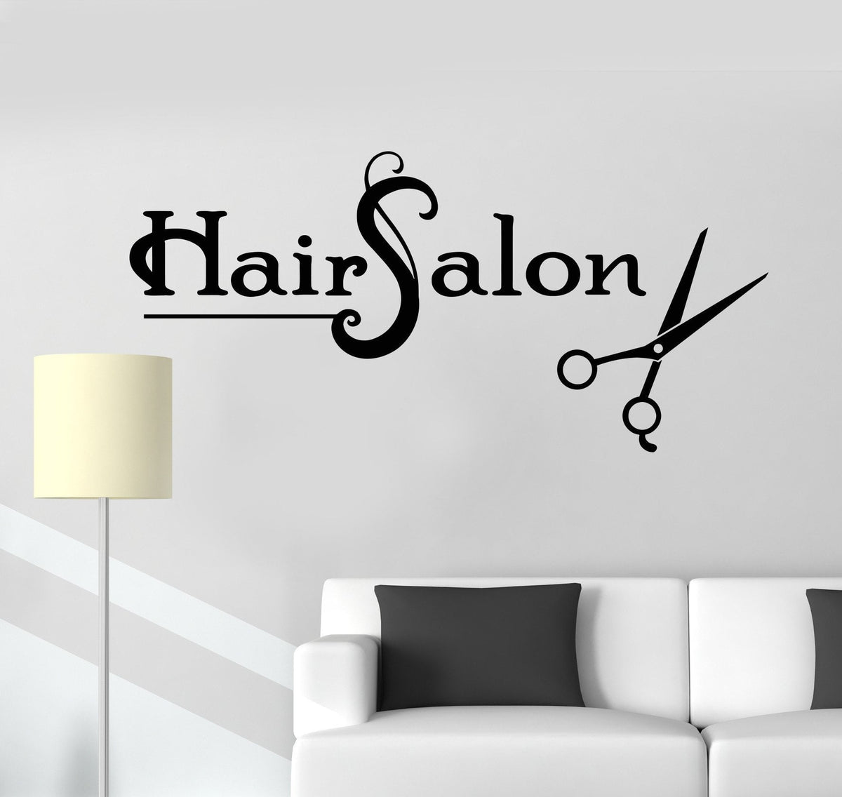 Vinyl Wall Decal Hair Salon Scissors Barbershop Stylist Stickers Mural — Wallstickers4you 