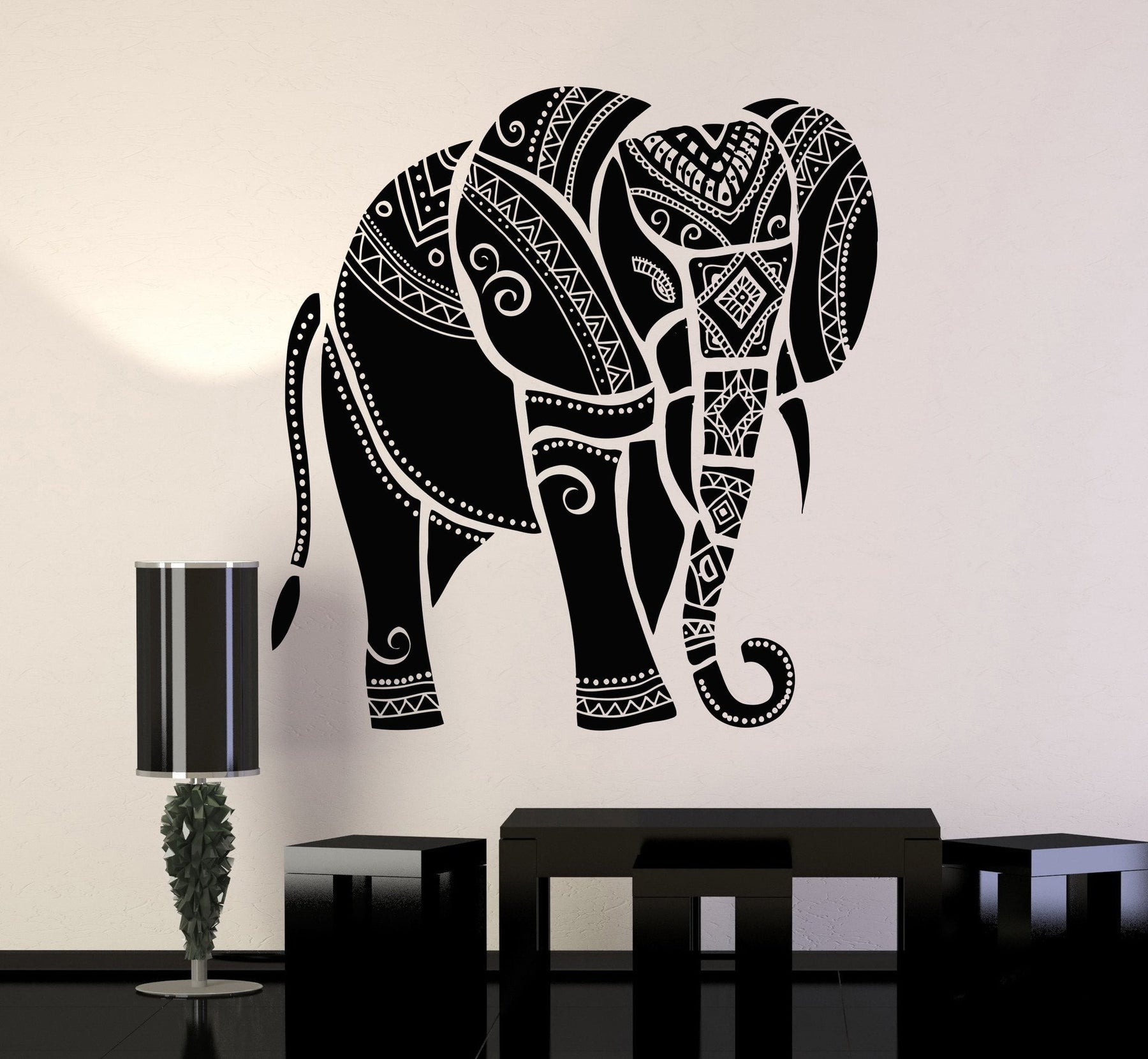 elephant wall art stickers