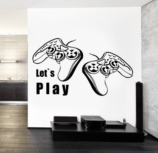 Gamer Stickers Muraux, Stickers Mural Arts Décorations Autocollants Muraux  Jeu Vidéo, Salon Wall Stickers 19x44cmx2Pcs