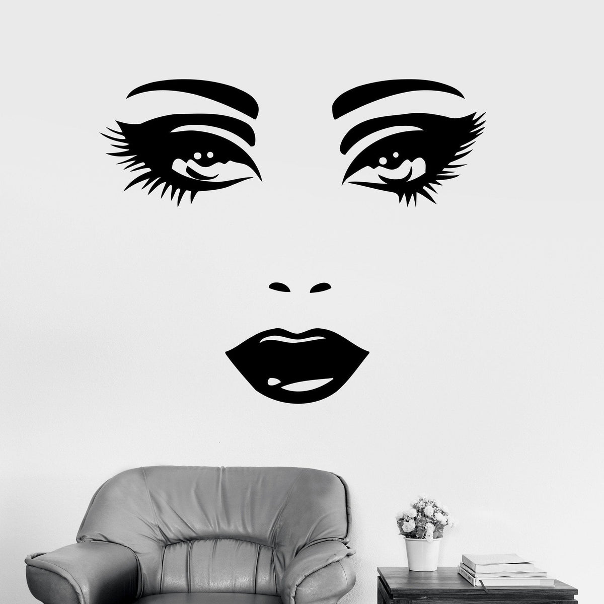 Wall Decal Sexy Face Eyes Woman Female Vinyl Sticker Unique T Z3262