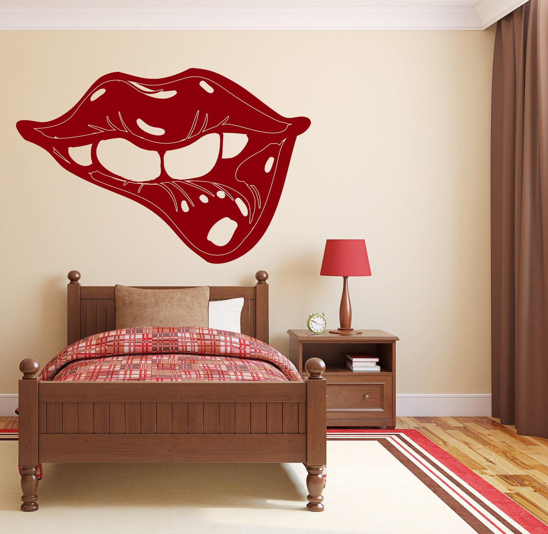 Large Wall  Vinyl Decal Sexy  Lips Decor  For Bedroom  and 