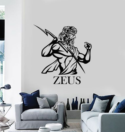 Vinyl Wall Decal Greek Mythology Zeus God Lightning Bolts Stickers (36 —  Wallstickers4you