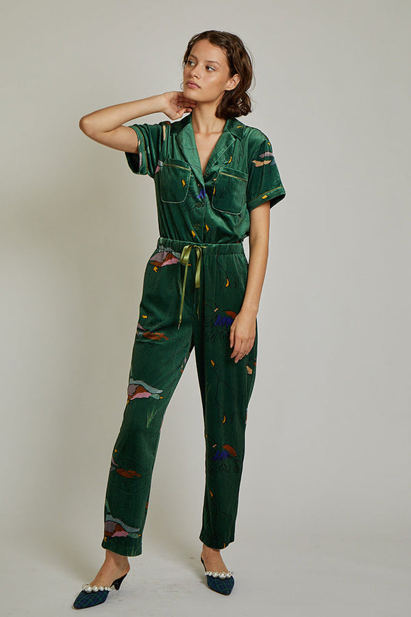 RACHEL ANTONOFF JEWEL JUMPSUIT KALE MALLARD - RachelAntonoff.com