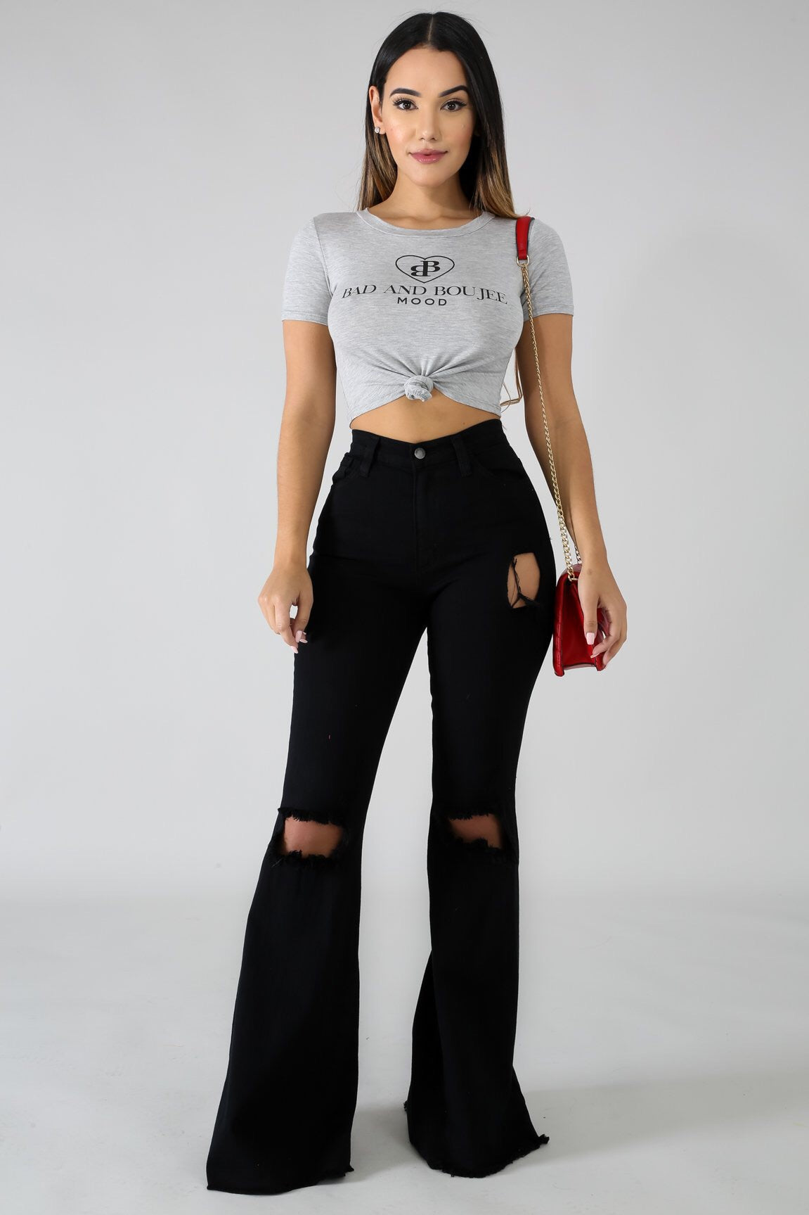 black bell bottom jeans boutique