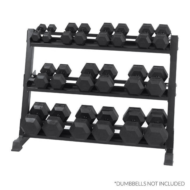 Commercial-Grade 69″ 3-Tier Dumbbell Rack for Sale