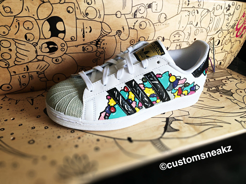 Custom Adidas Superstar for men and women, Adidas custom Hand Painted ...