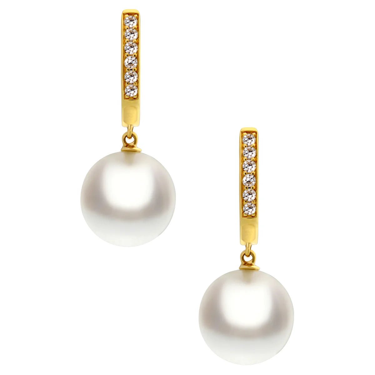 Autore South Sea Pearl & Diamond Earrings - Aurum Jewels