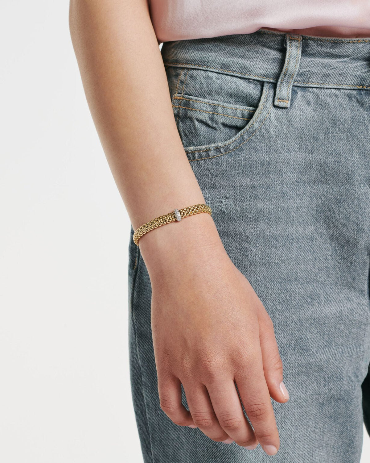 Flex’It Bracelet in Yellow Gold with Diamonds - Aurum Jewels