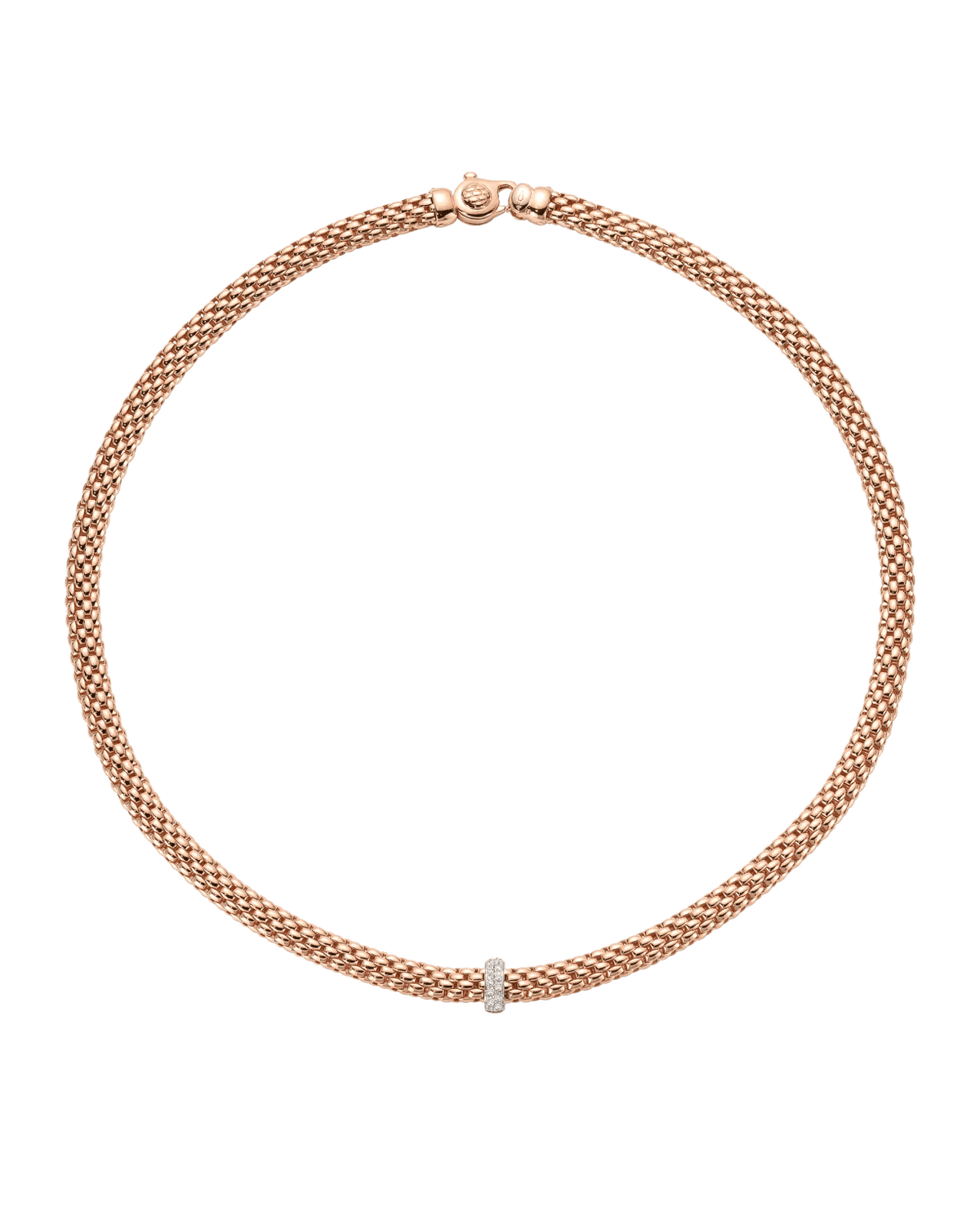 Flex’It Rose Gold Necklace with Diamonds - Aurum Jewels