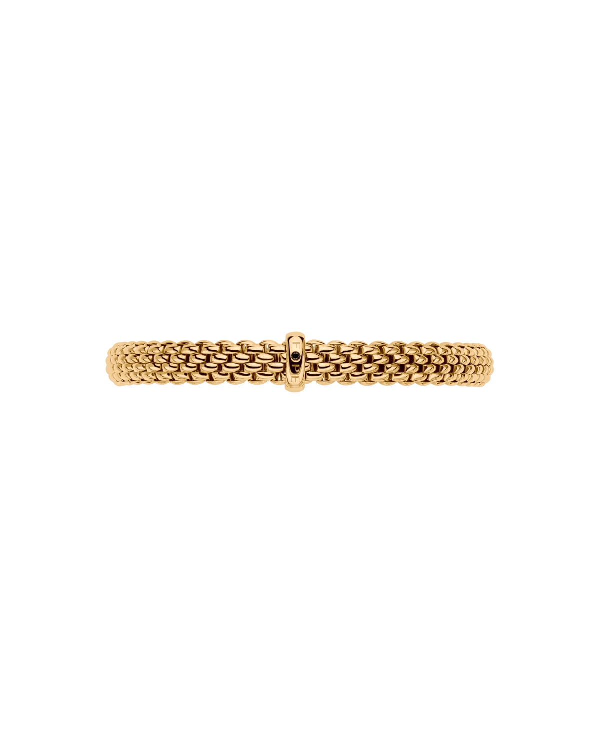 Fope Flex’It Gold Bracelet with a Black Diamond - Aurum Jewels