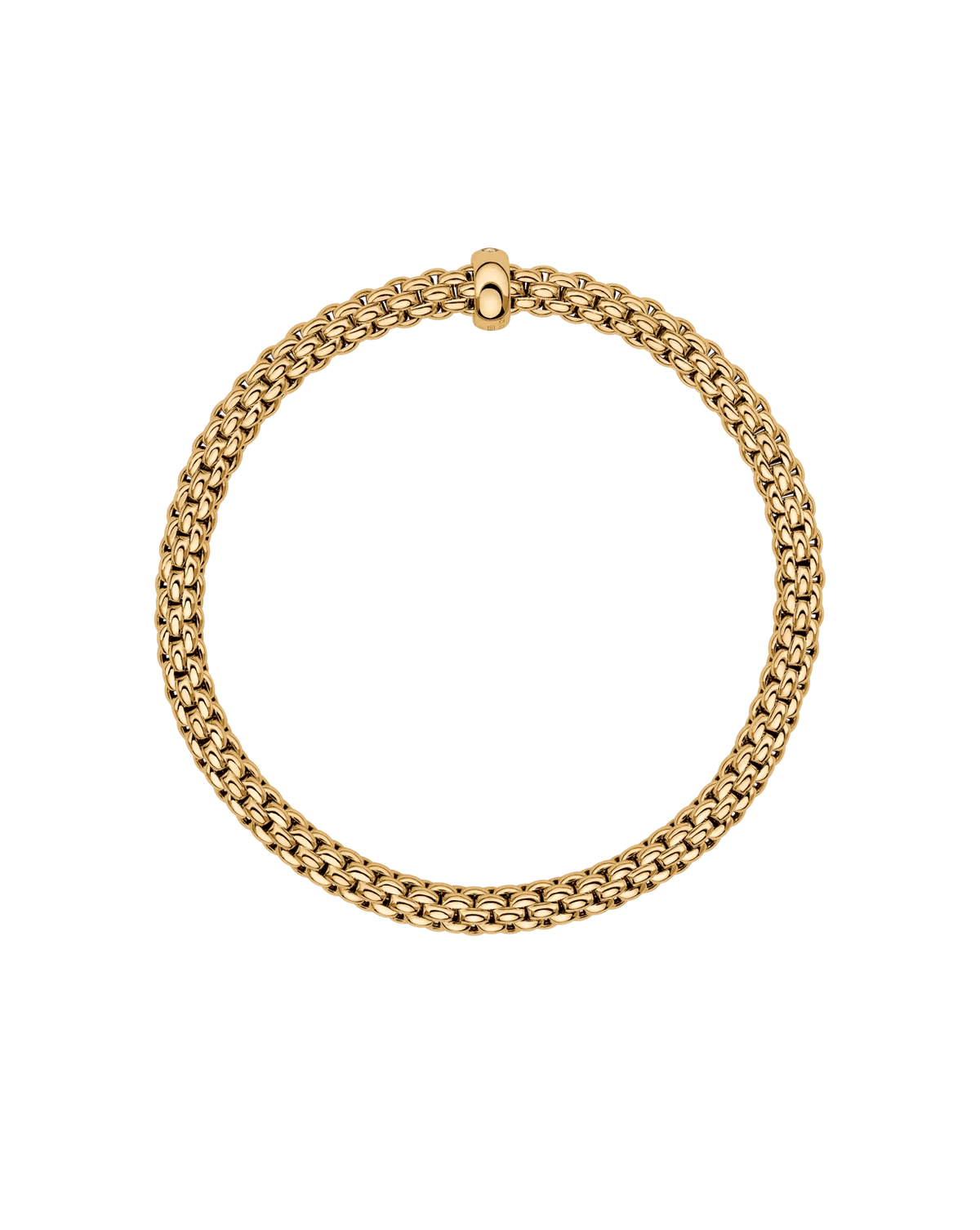 Fope Flex’It Gold Bracelet with a White Diamond - Aurum Jewels