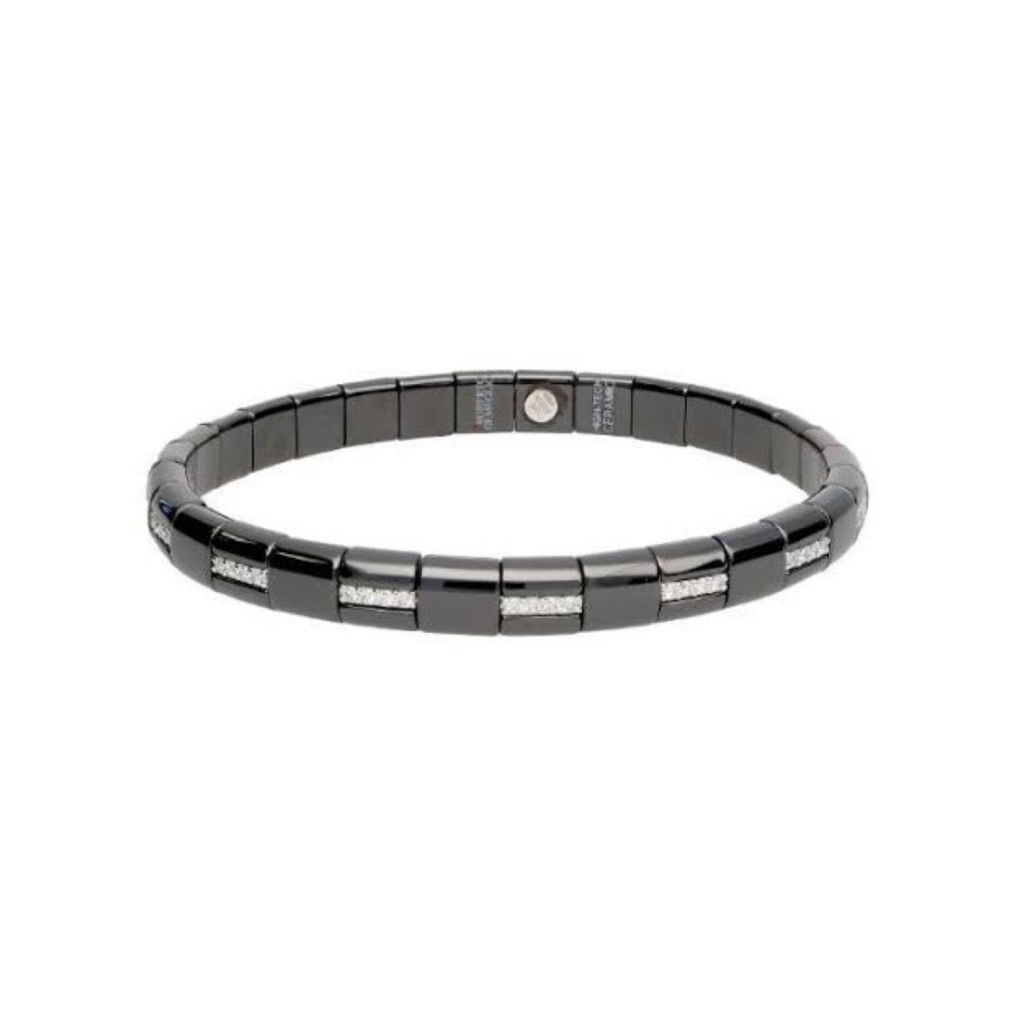 Roberto Demeglio Black Ceramic Bracelet with Diamonds - Aurum Jewels