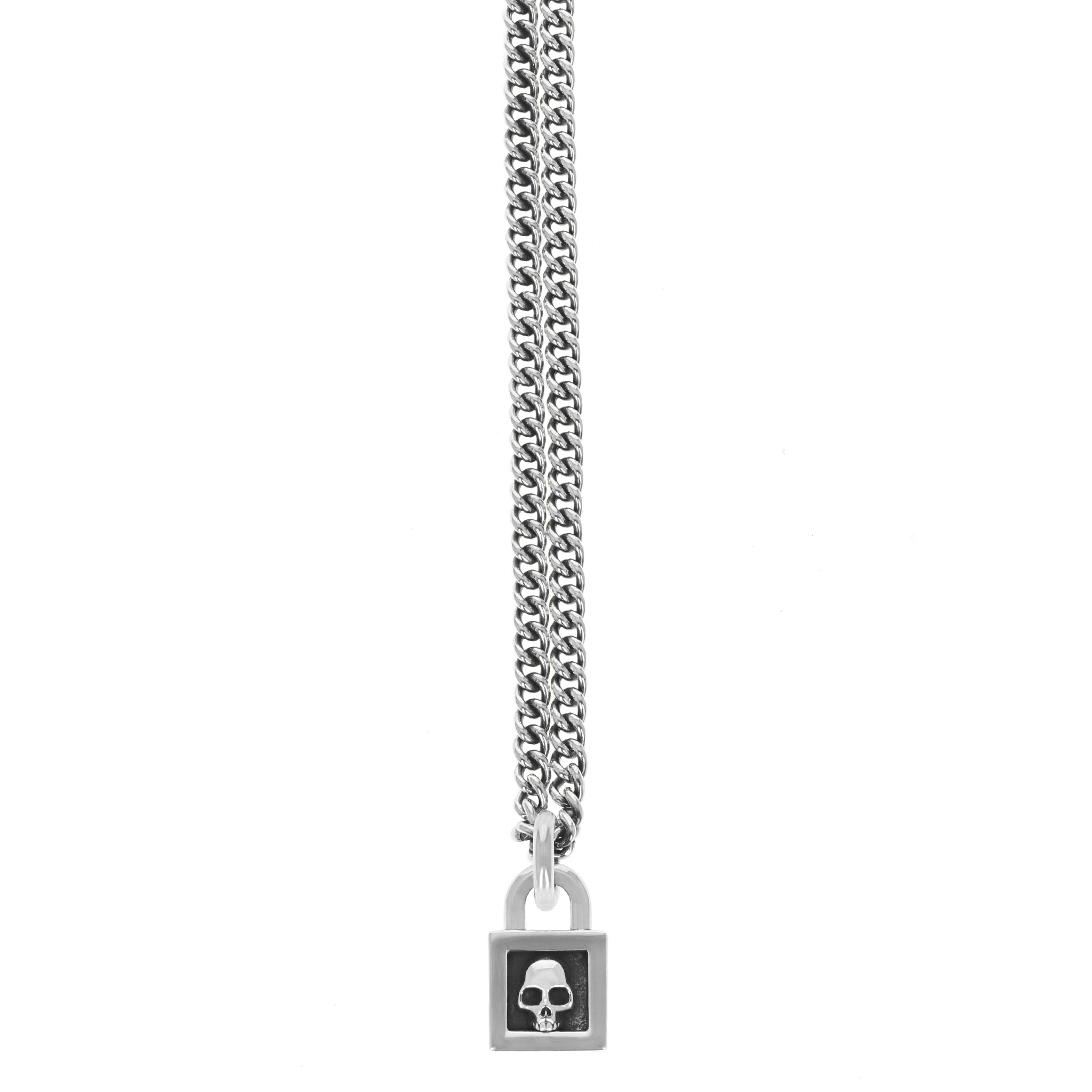 MANIAC SKULL CHAIN Necklace for Men in Sterling Silver by King Baby