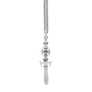 Dagger Pendant W/ Gothic Cross And Gold Alloy Skull – King Baby