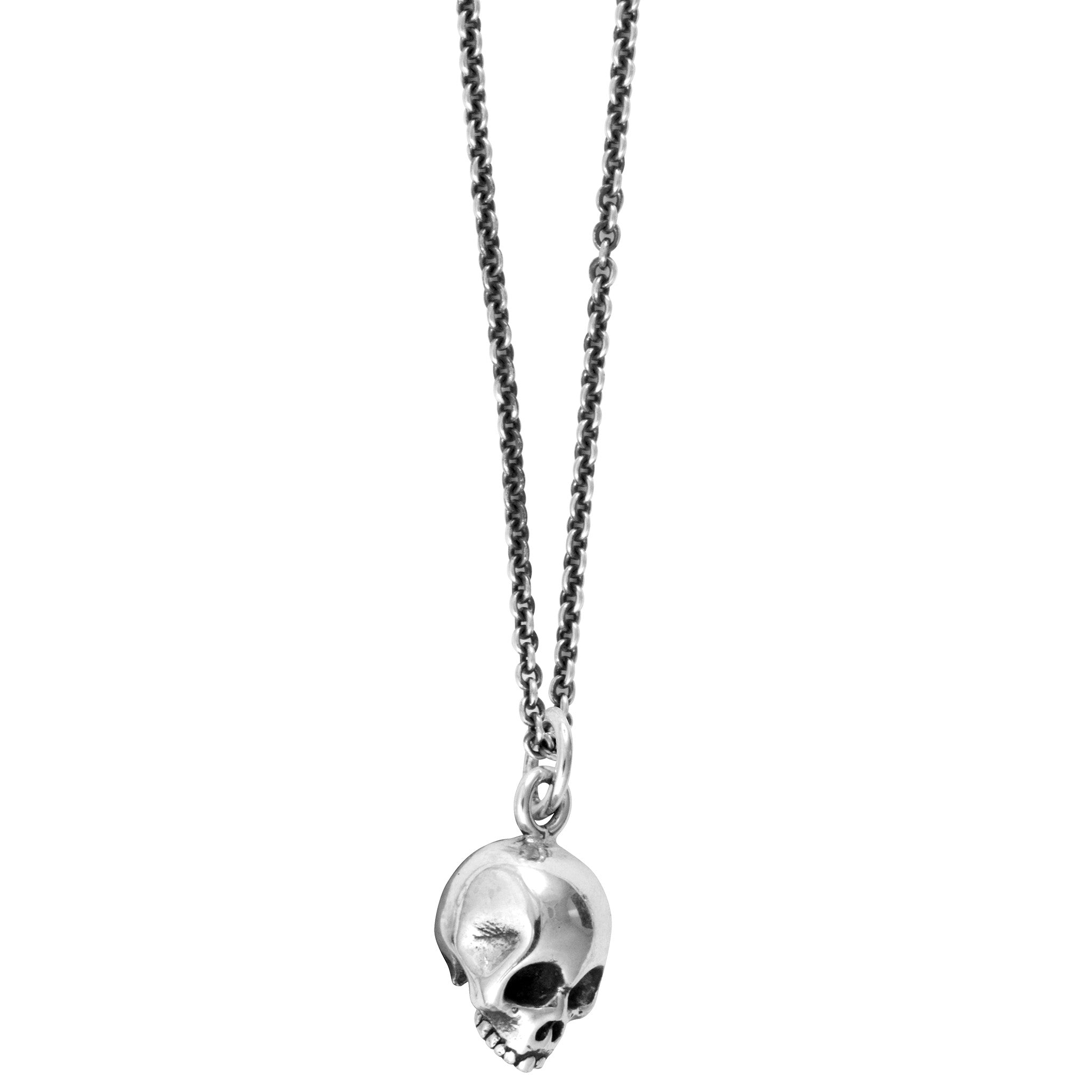 King Baby Micro Silver Skull Pendant