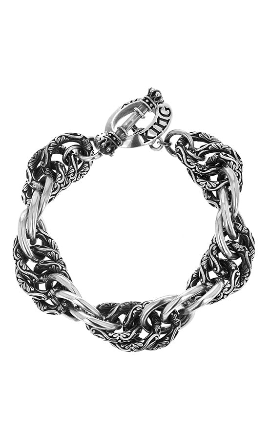 Engraved Spiral Link Bracelet - King Baby product image